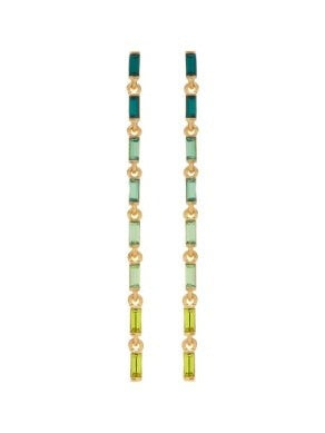 Oscar De La Renta Crystal Baguette Strand Earrin