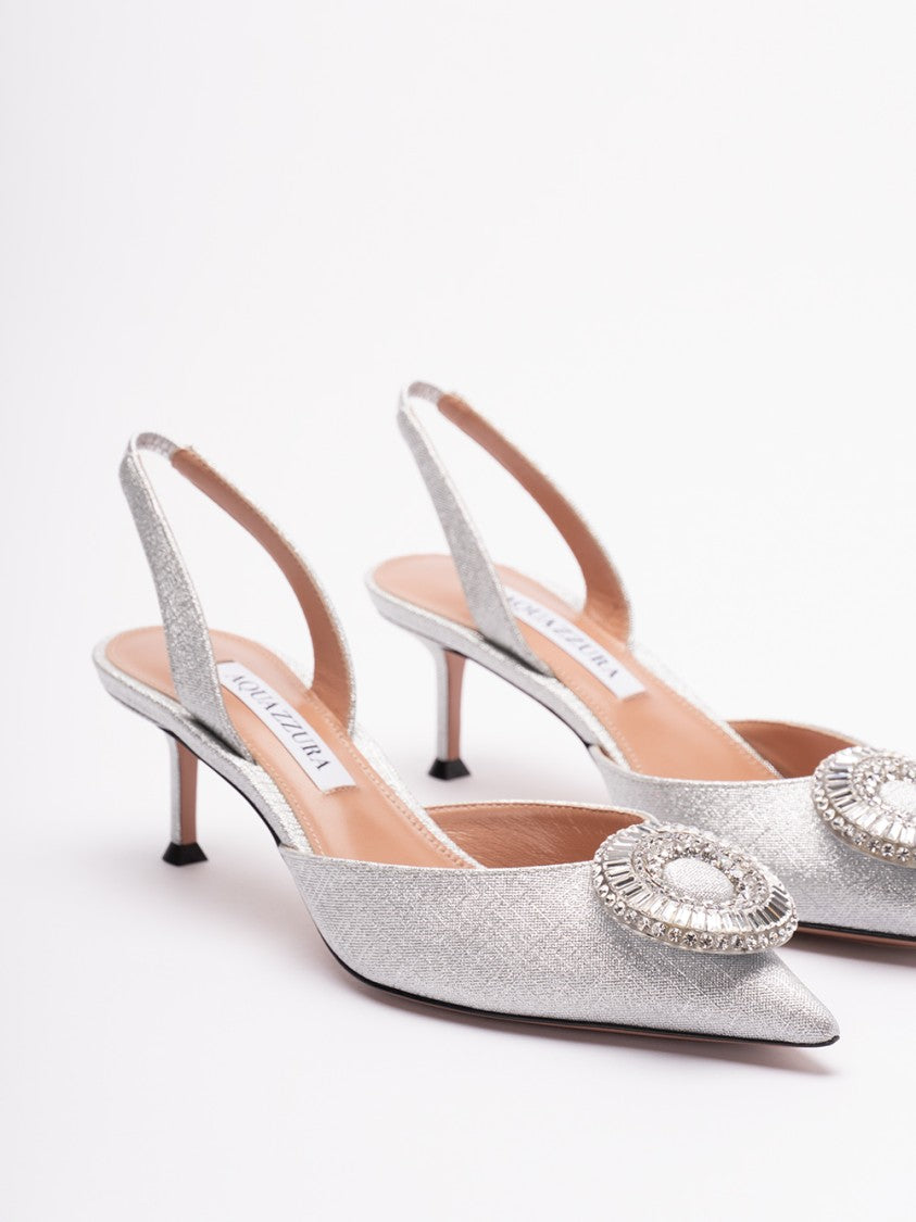 Aquazzura `Crystal Hoop Sling 50`