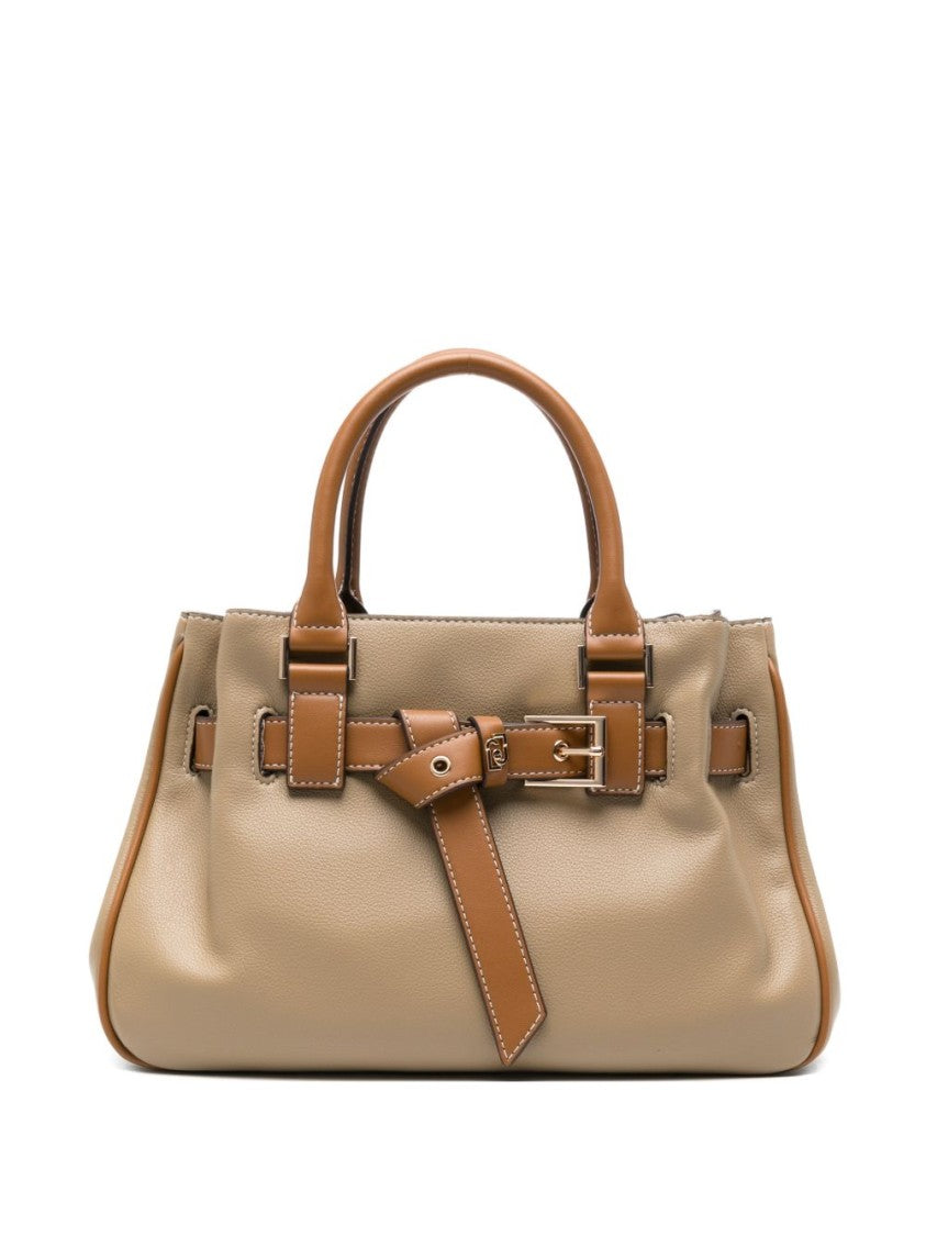 Liu Jo Mud Brown Buckle Detail Shoulder Bag