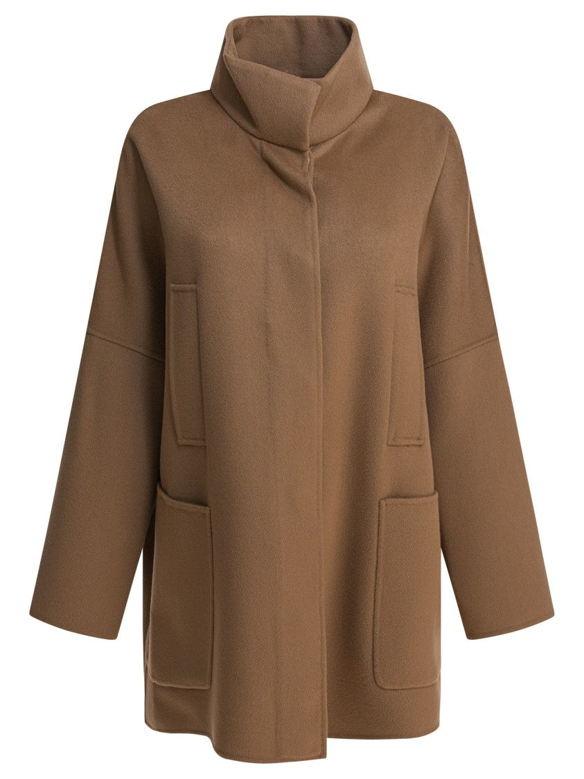 Max Mara Boxy Brown Wool Coat