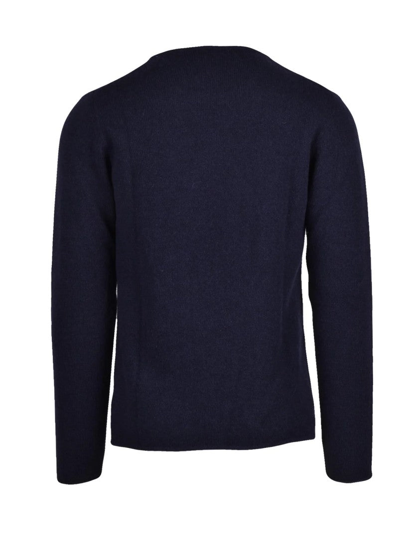 Daniele Fiesoli Cashmere Crewneck Sweater In Deep Blue