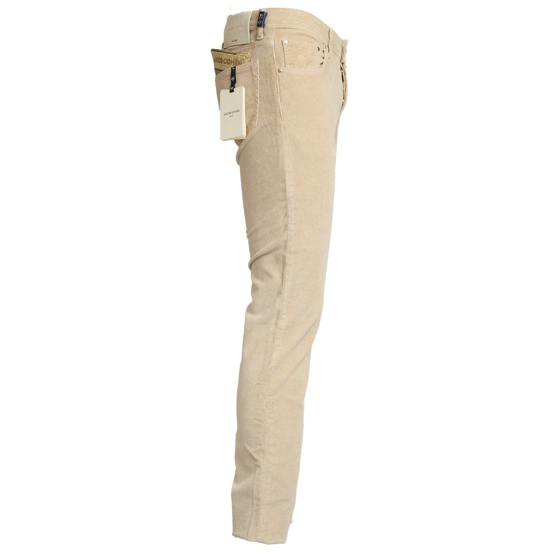 Jacob Cohen Velvet Five-Pocket Slim-Fit Pants With Chrome Details