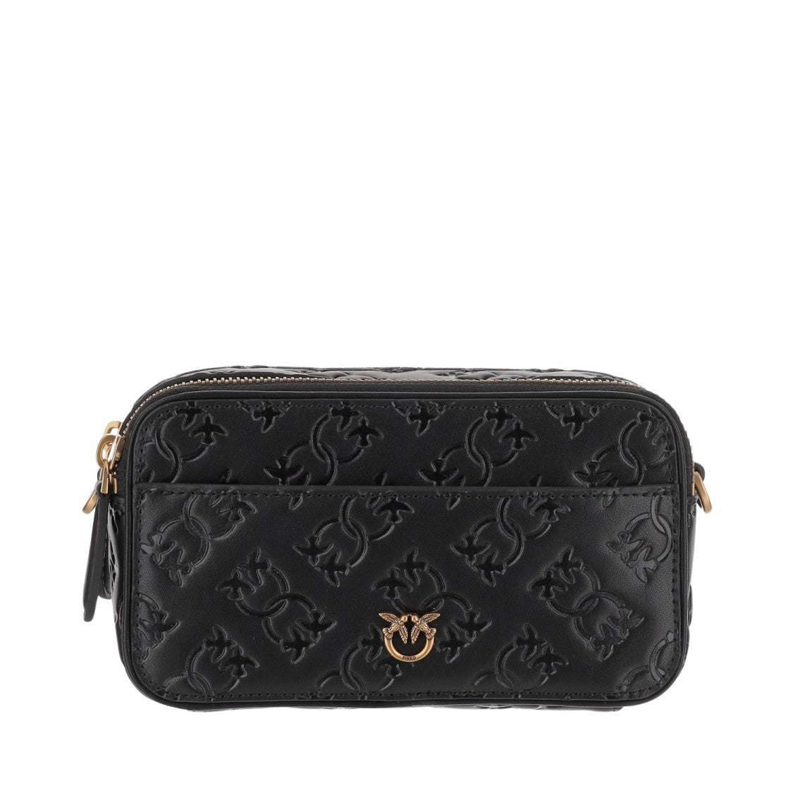 Pinko Monogram Leather Shoulder Bag