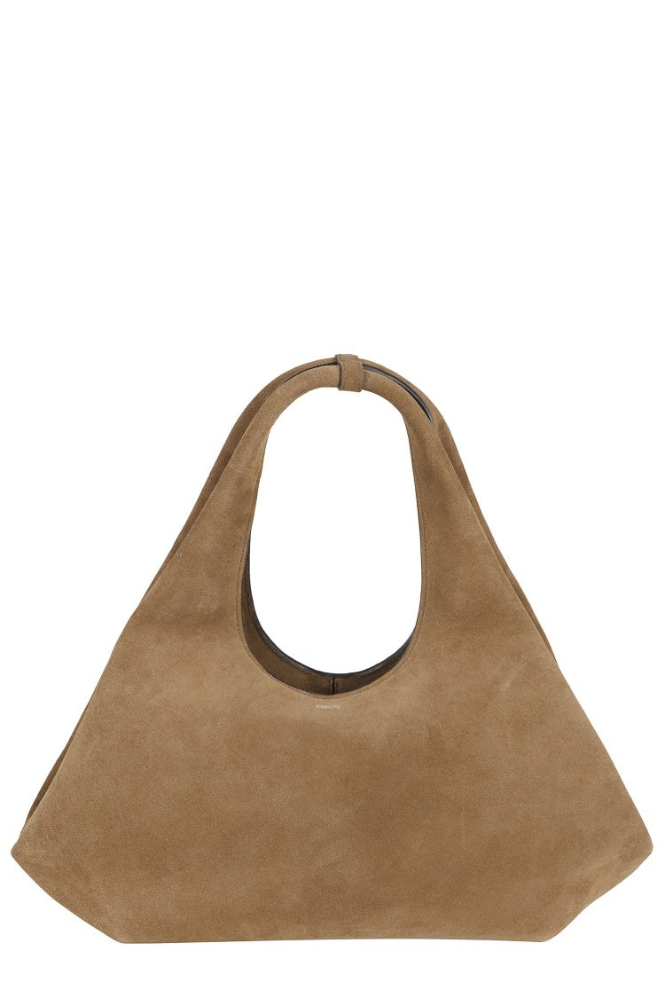 Coperni Brown Folded Bag Suede Leather Shoulder Bag