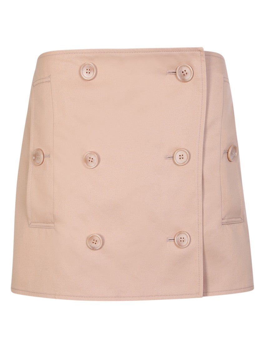 Burberry Beige Cotton Miniskirt