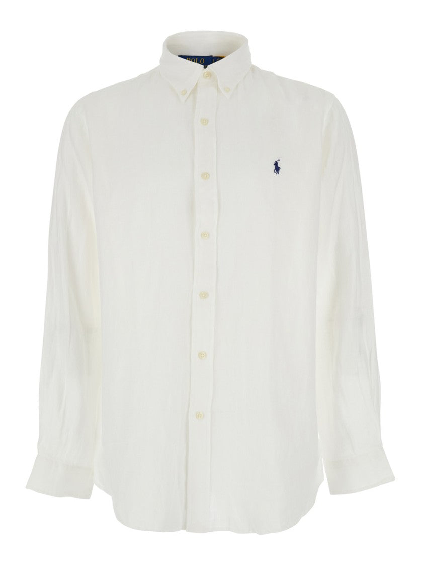 Polo Ralph Lauren White Shirt With Classic Collar