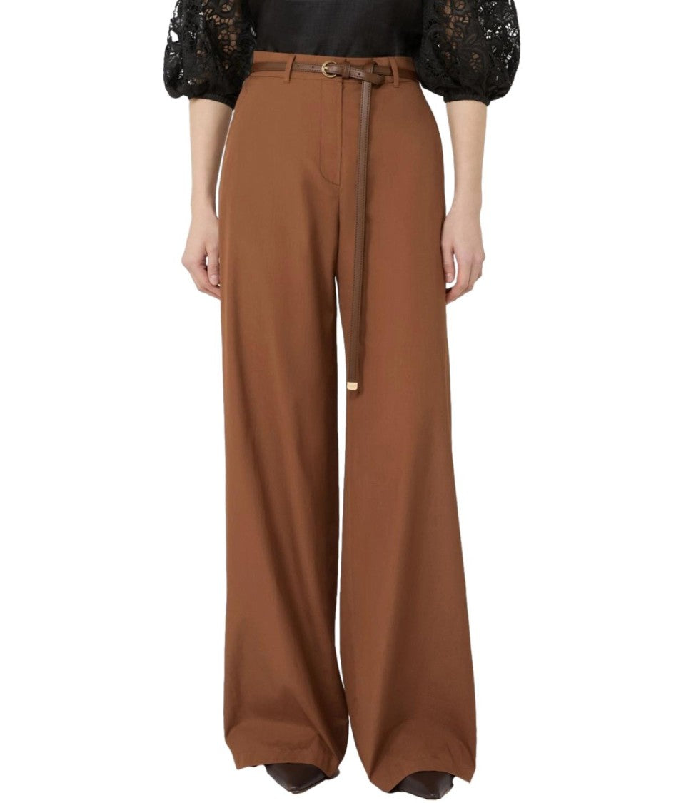 Max Mara Gray Virgin Wool Casual Trousers