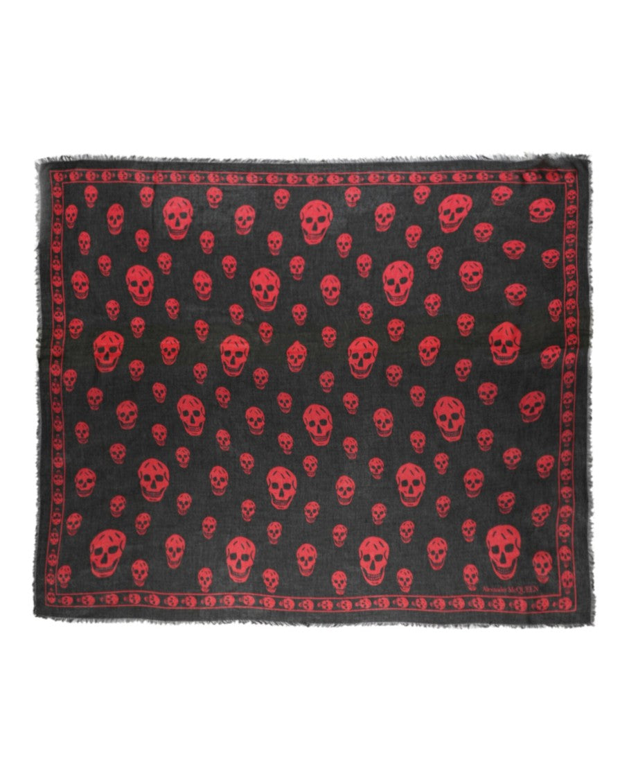 Alexander Mcqueen Skull Print Silk Scarf