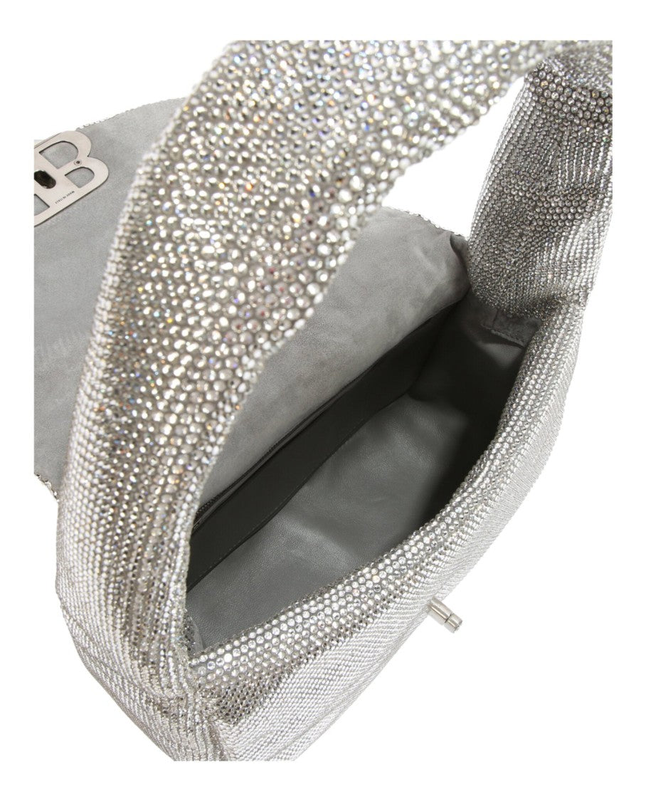 Balenciaga Small Monaco Sling Bag In Strass