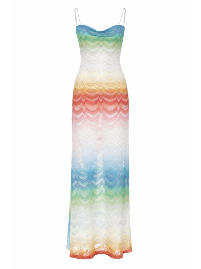 Missoni Wave Pattern Metallic Viscose Dress
