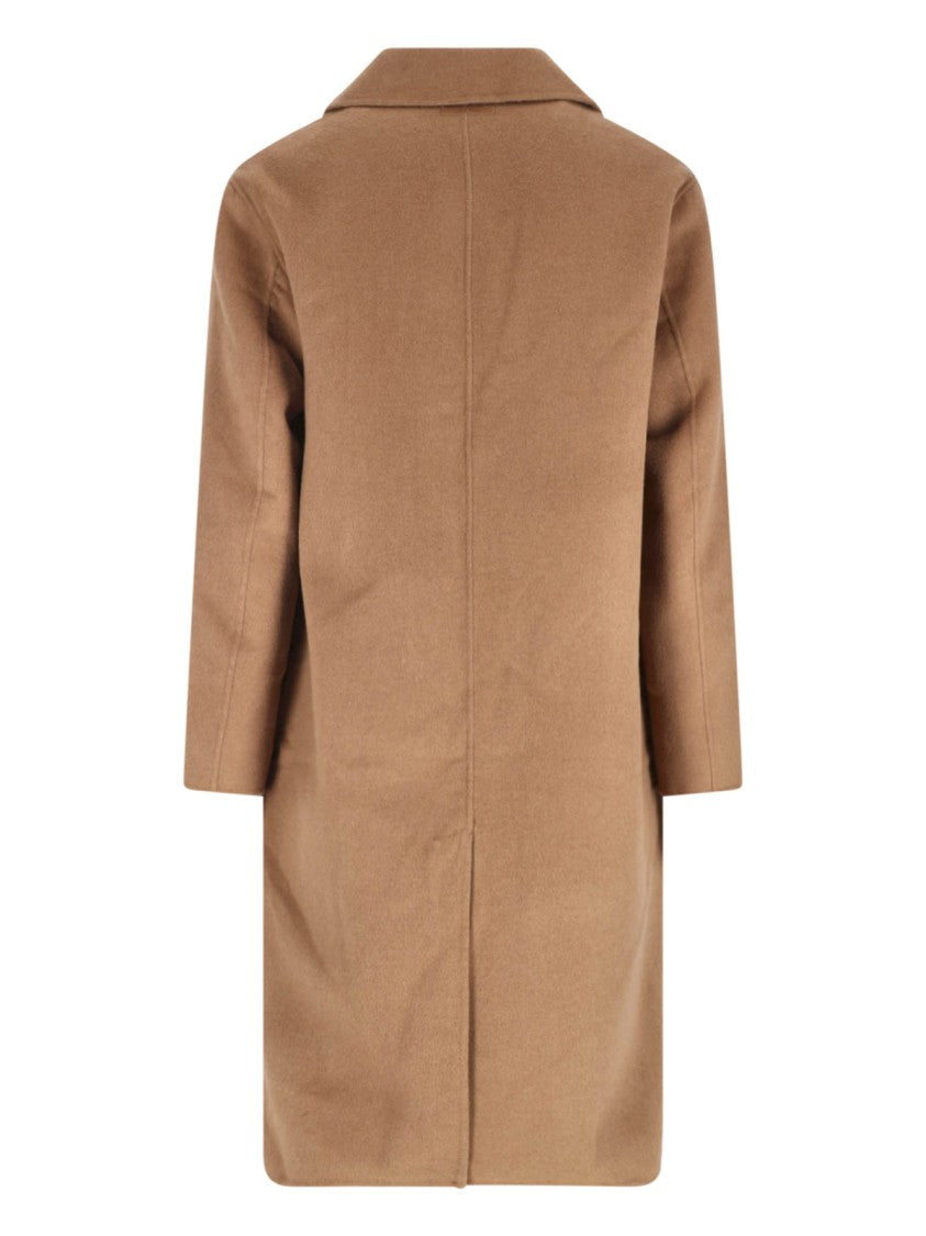 Calvin Klein Single-Breasted Coat – Brown