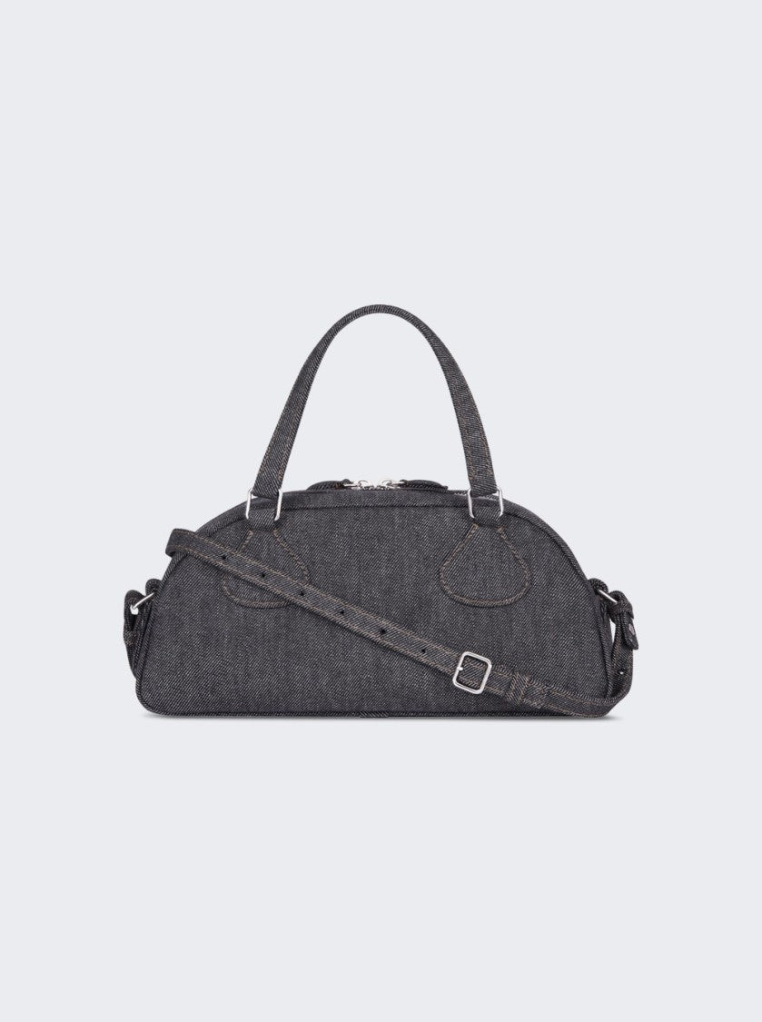 Courrèges Friday Denim Bowling Bag Dark Heather Grey