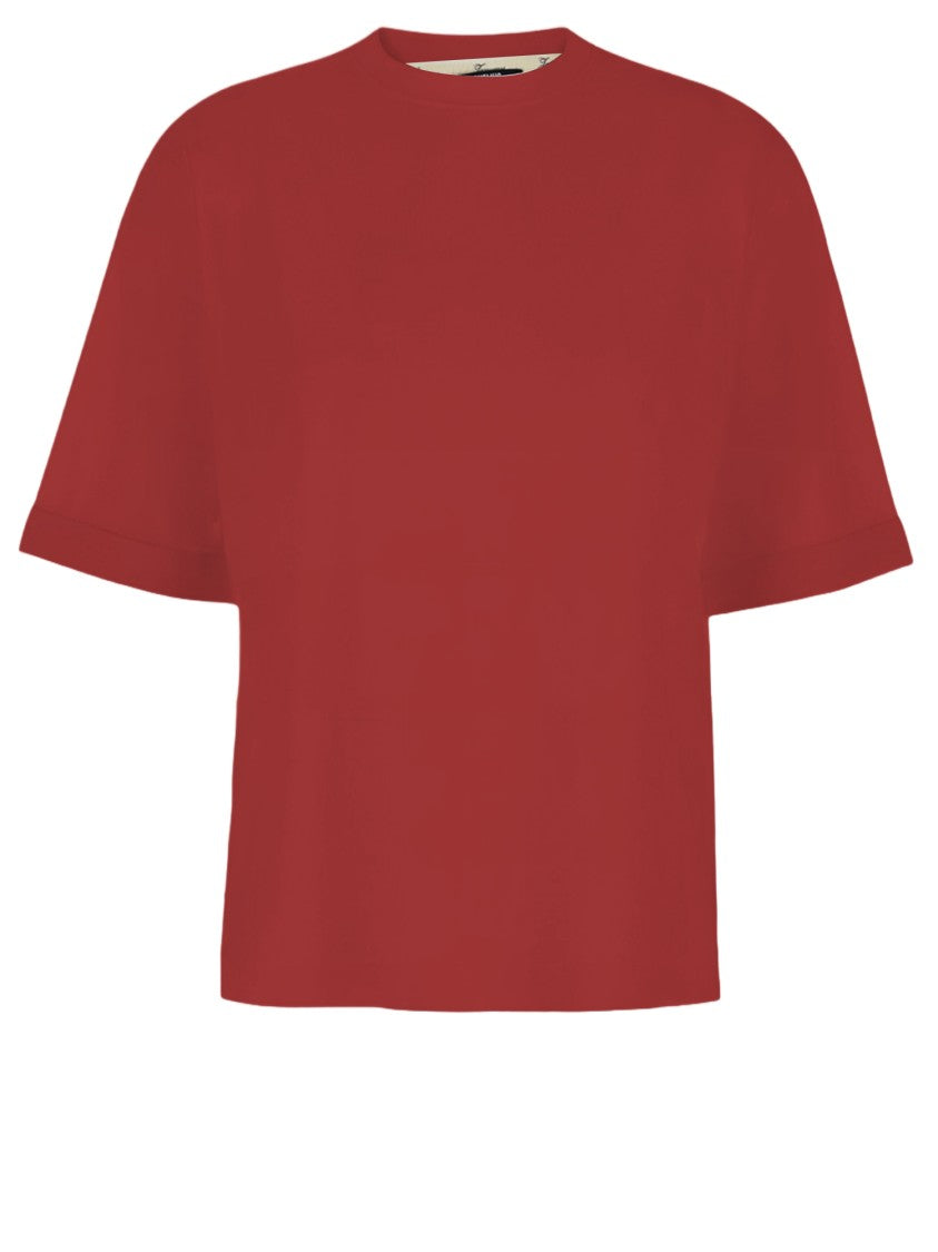 Jacquemus Red La Ventadou Paper-Blend T-Shirt