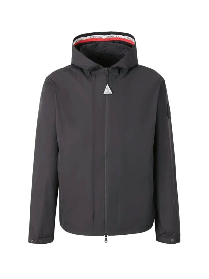 Moncler Hooded Black Jacket With Minimalist Design