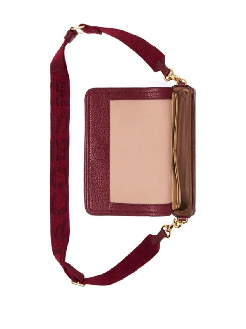 Marc Jacobs Rectangular Mini Bag In Textured Burgundy Leather