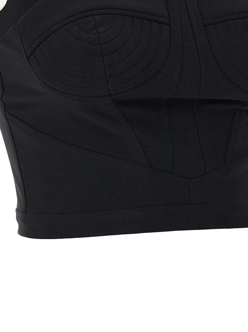 Nensi Dojaka Shaped Bustier Top With Intricate Neck Lacing