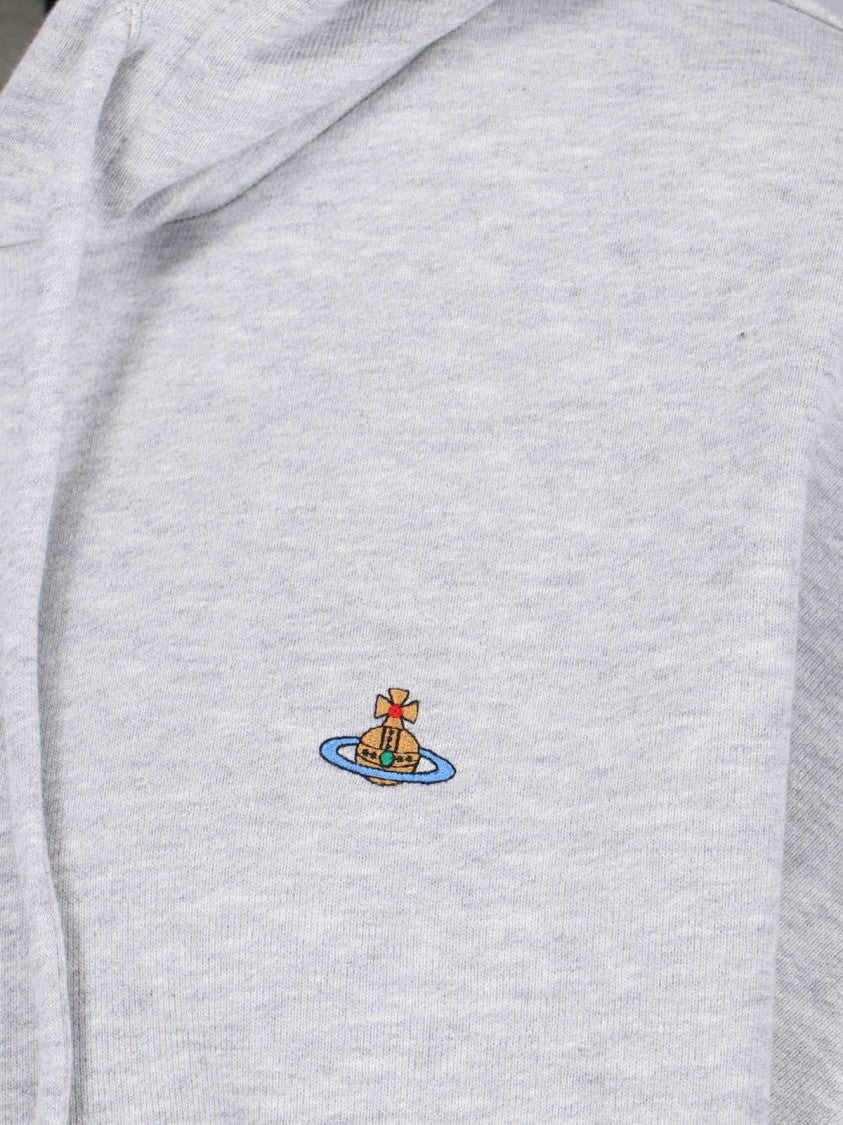 Vivienne Westwood Grey Ashton Crew Neck Knit Hooded Sweatshirt