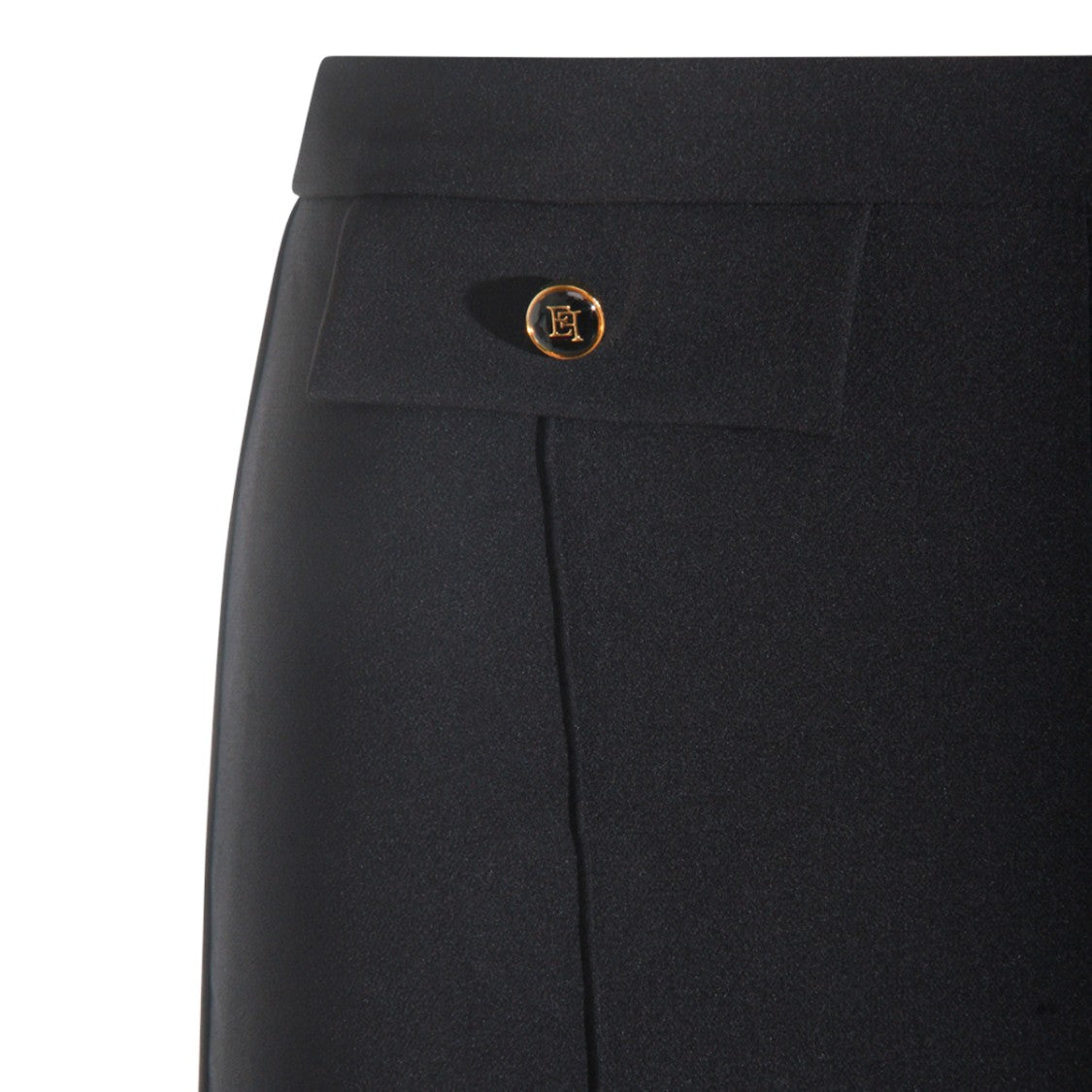 Elisabetta Franchi High-Waisted Tailored Trousers With Lateral Zip Fastening