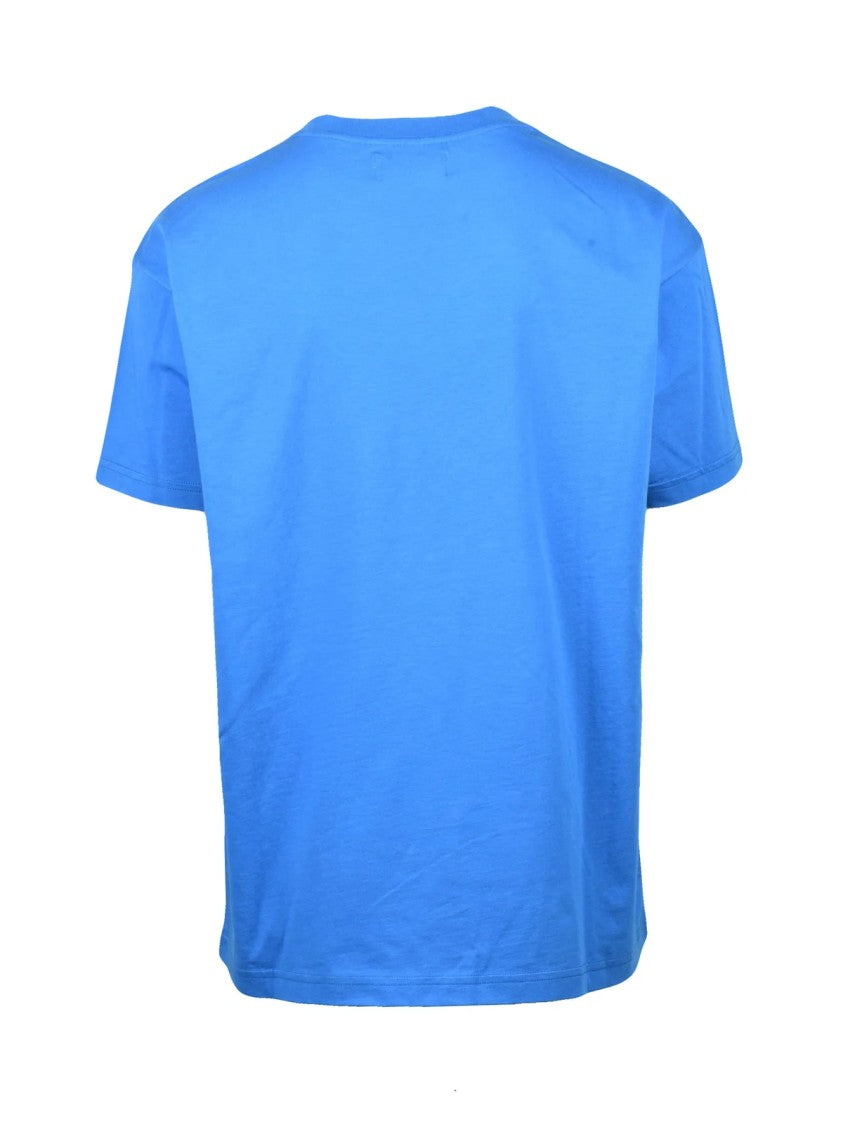 Vivienne Westwood Light Blue Cotton T-Shirt With Bold Graphic Print