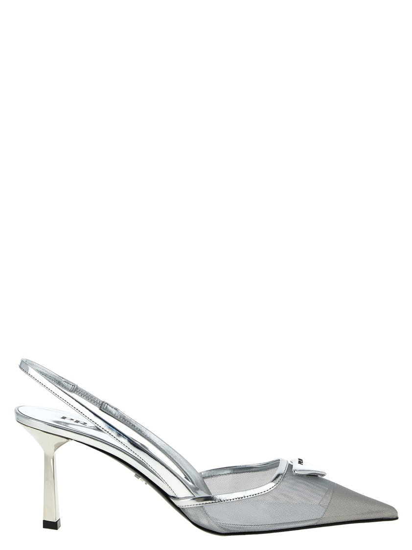 Prada Triangle Logo Slingback