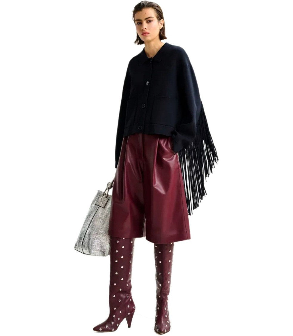 Essentiel Antwerp Itop Burgundy Bermuda Shorts