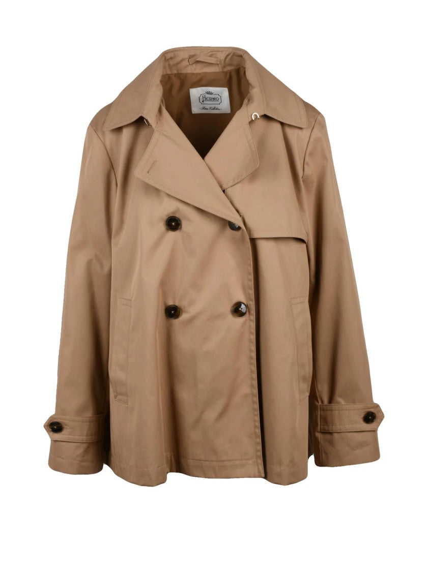 Herno Short Brown Trench Coat