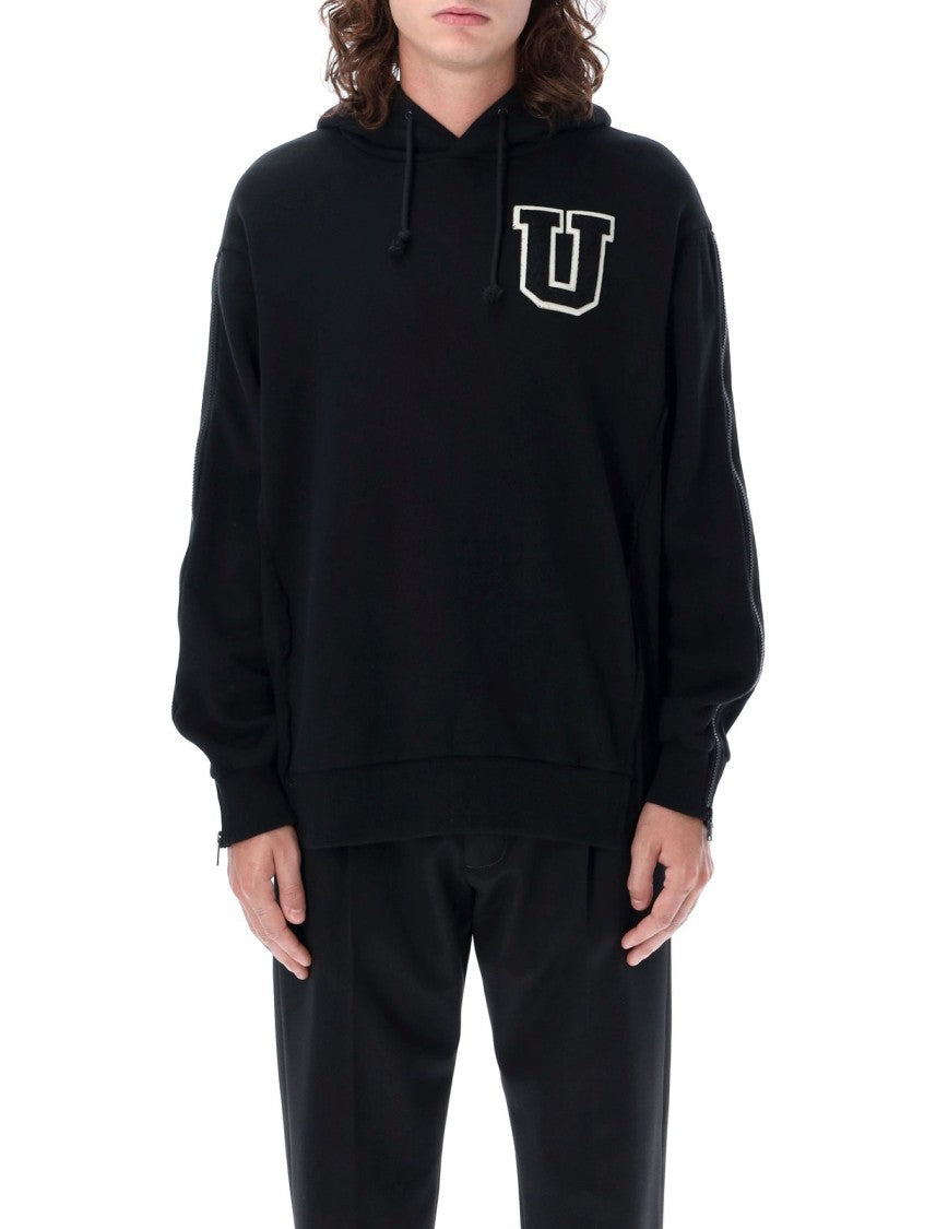 Undercover Minimalistic Black Hoodie With Bold 'U' Patch