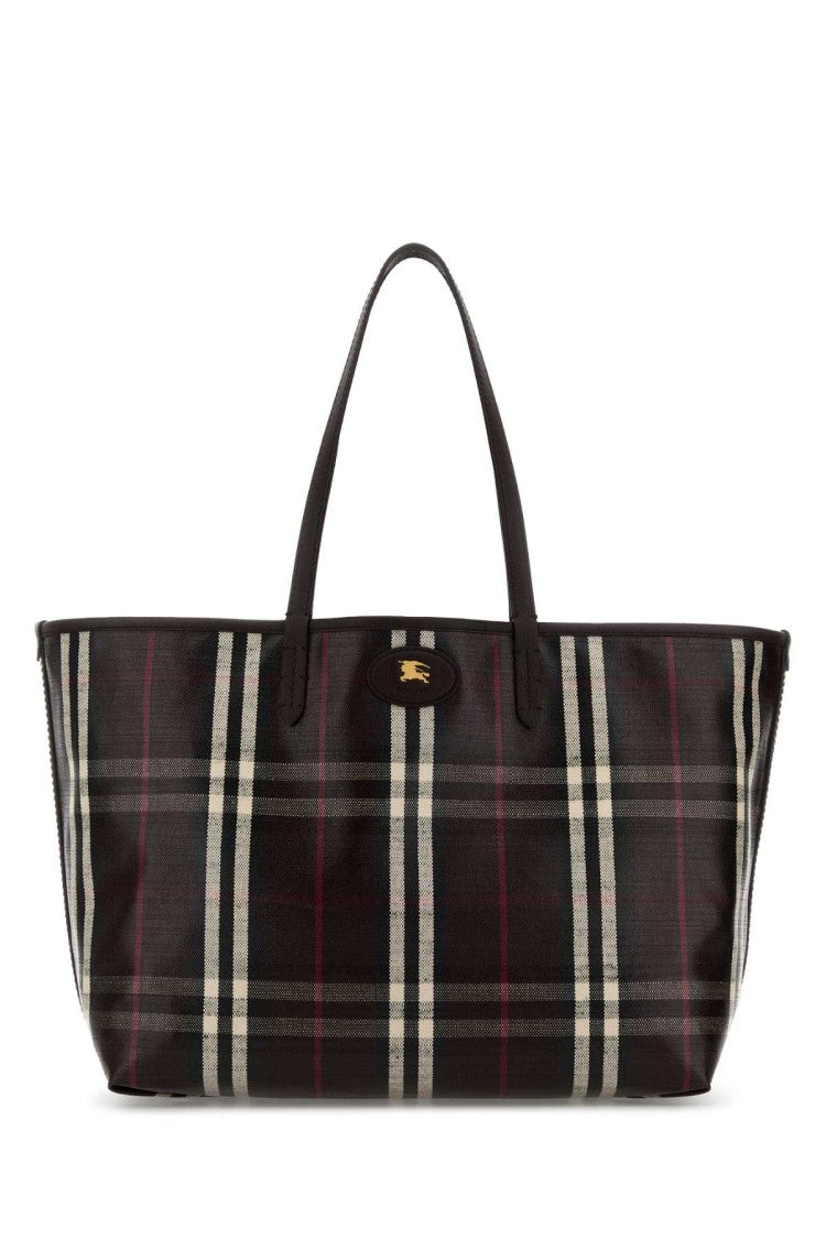 Burberry Embroidered Canvas Medium Highlands Shopping Bag