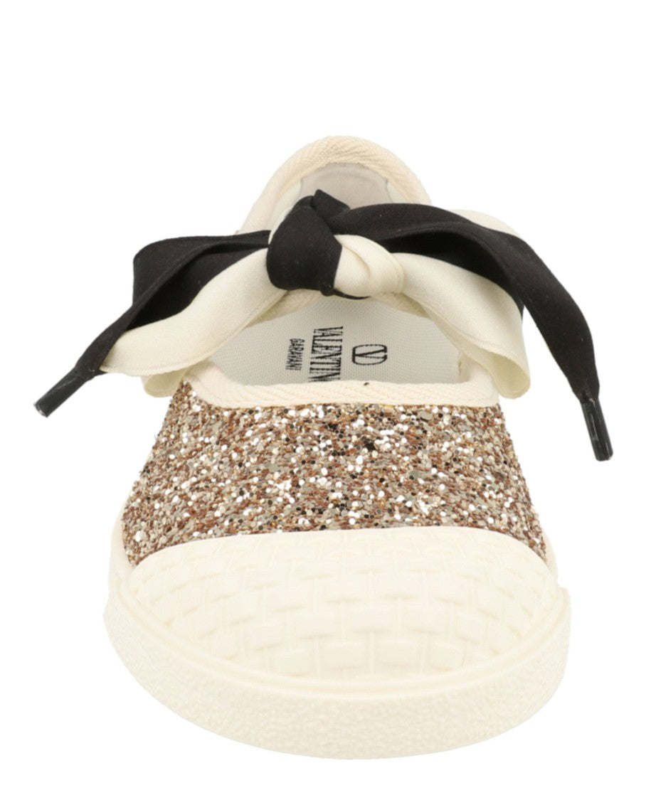 Valentino Glitter Bay By Bay Ballerina Sneakers