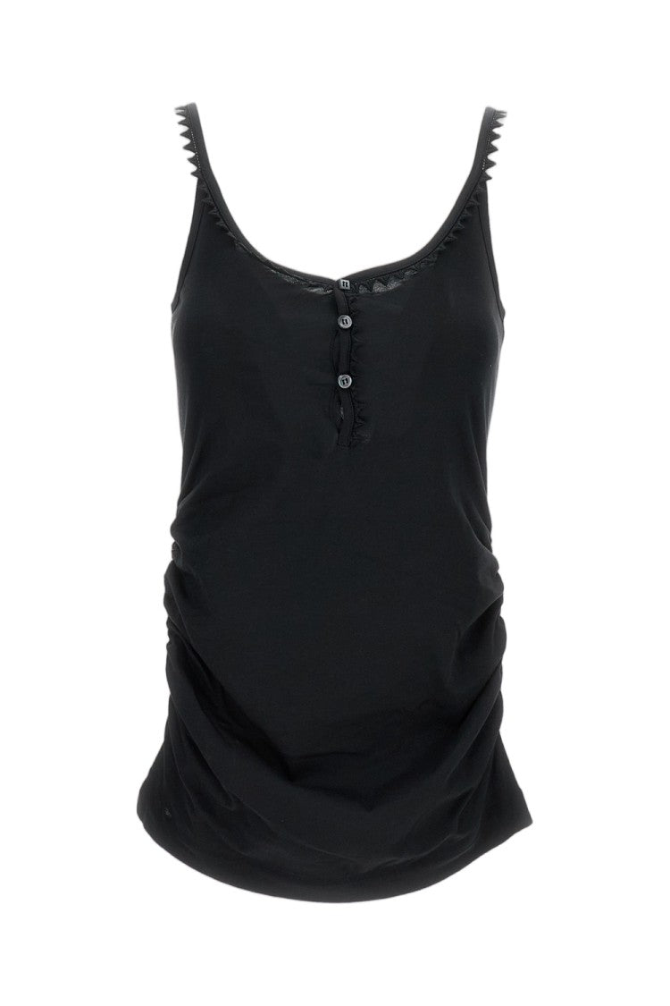 Jacquemus Round Neck Slim Fit Tank Top With Draped Effect
