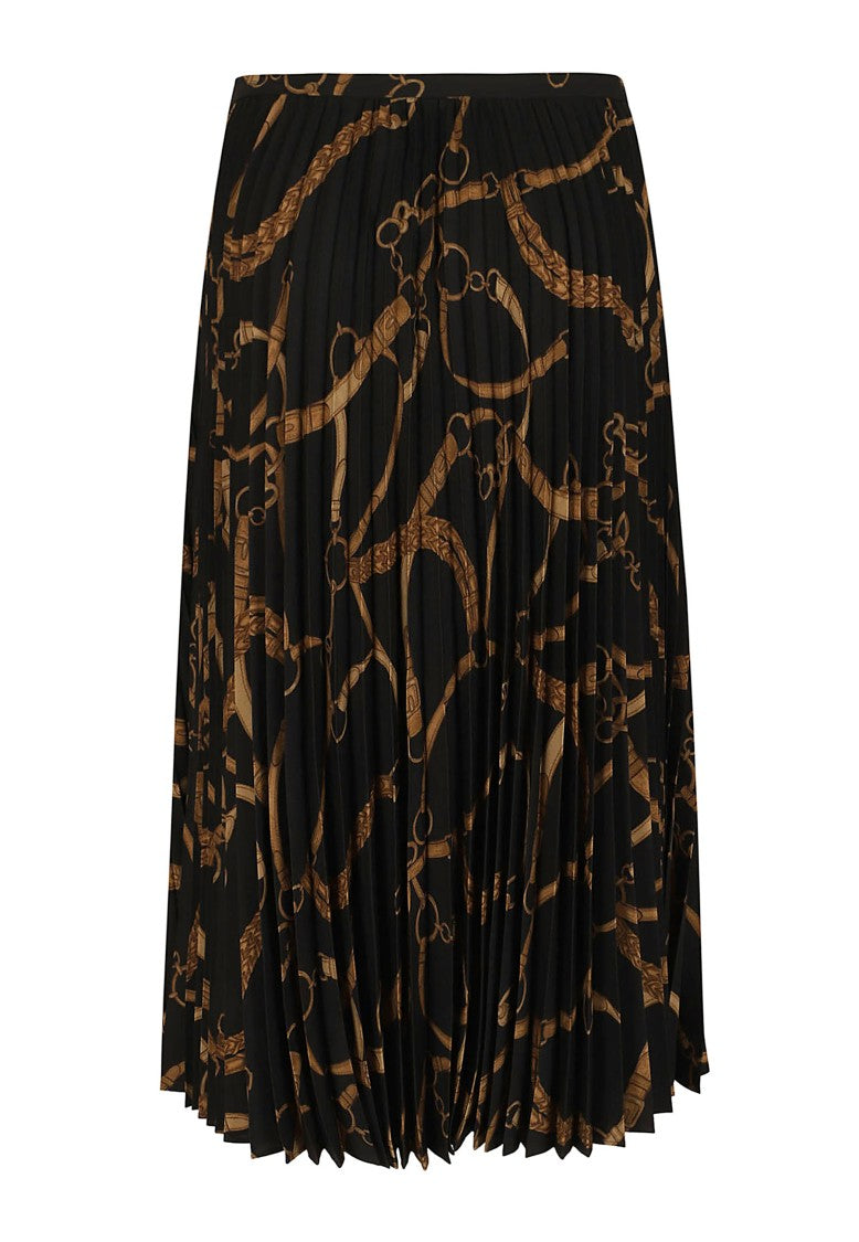 Lauren Ankle-Length Pleated Printed Skirt