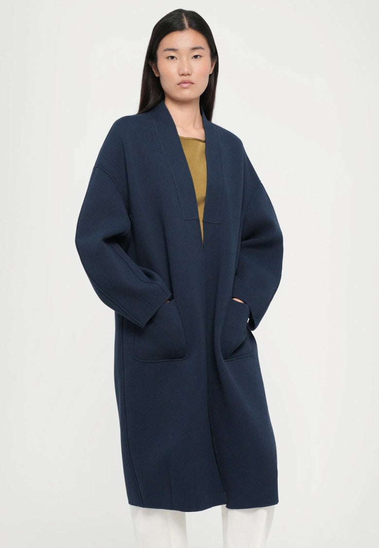 Max Mara Long Navy Blue Coat