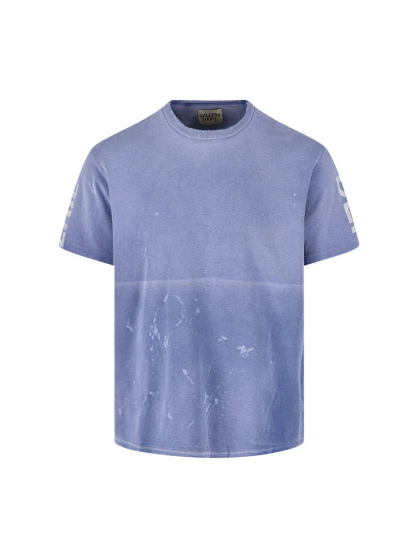 Gallery Dept. Cropped Short-Sleeved T-Shirt With Distressed Vintage Finish