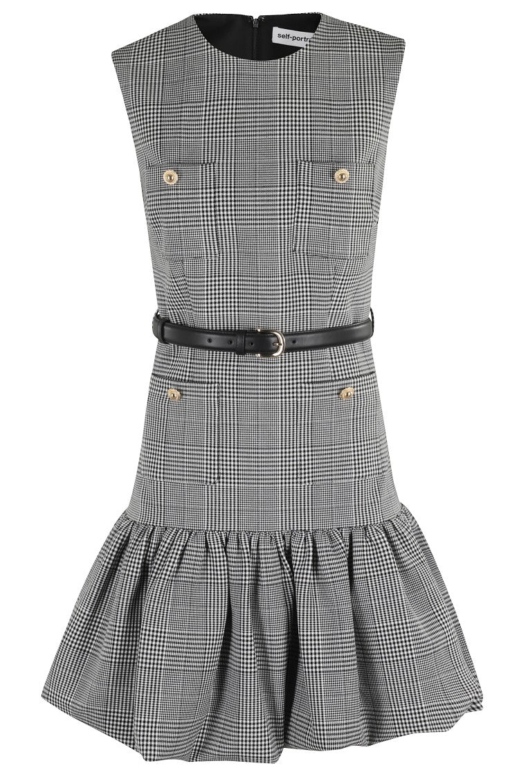 Self-Portrait Prince Of Wales Check Mini Dress