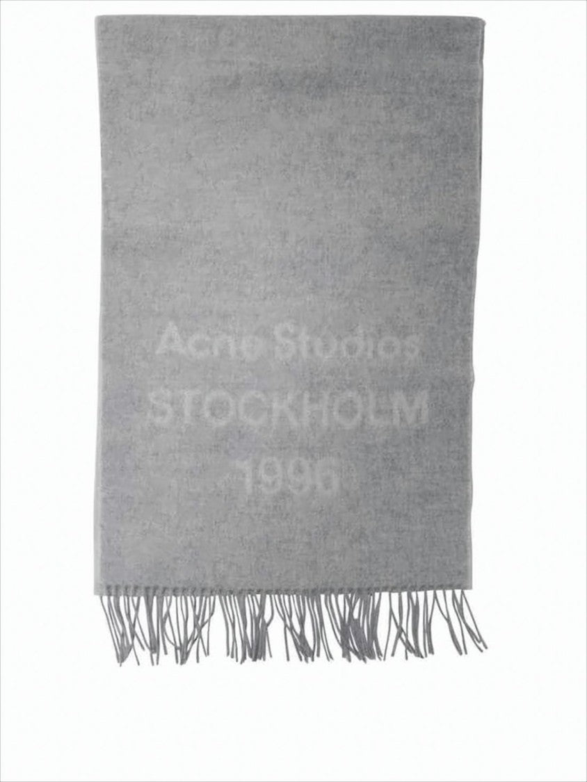 Acne Studios Gradient Wool Scarf With Fringed Edges