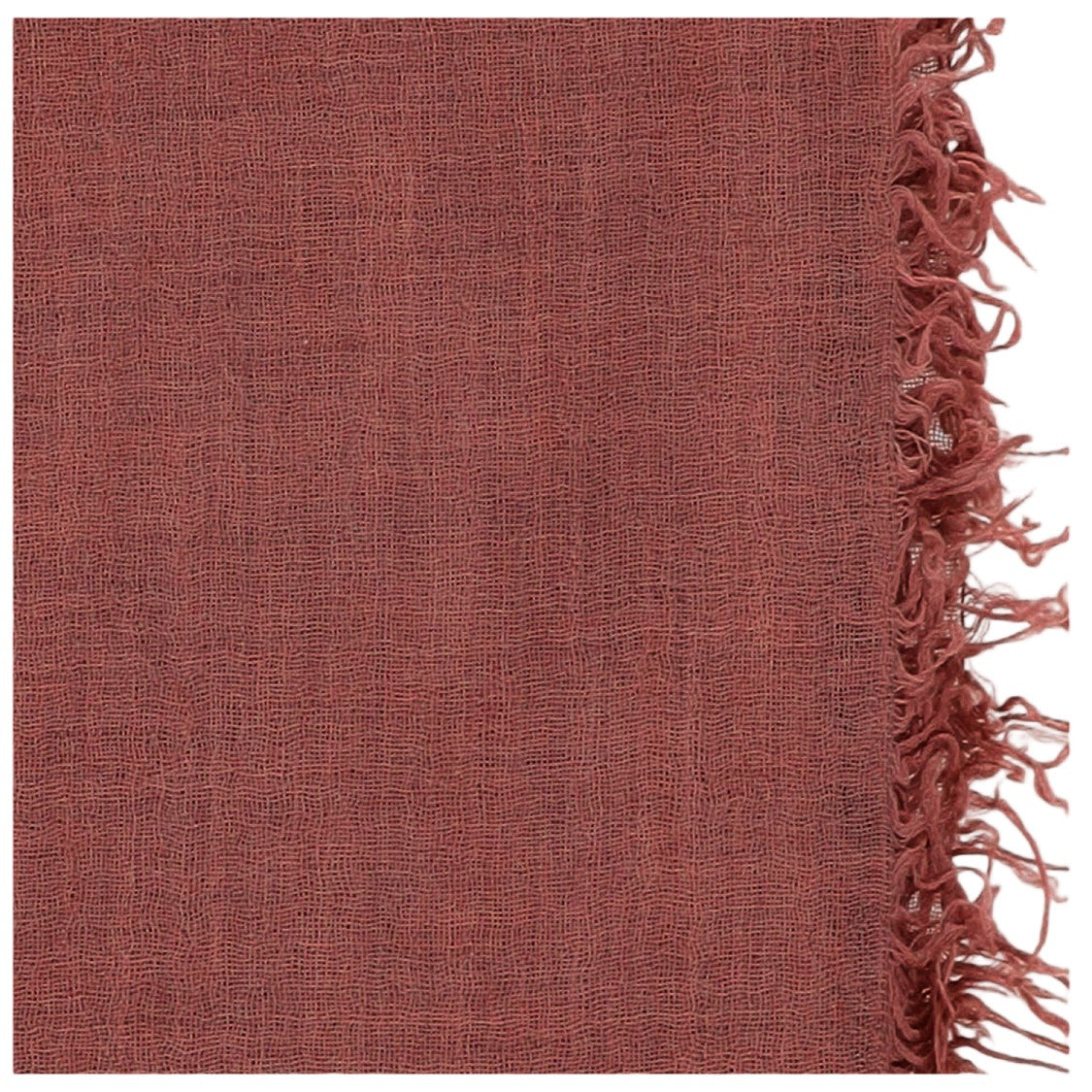 Faliero Sarti Rectangular Cashmere-Silk Blend Scarf With Fringed Edges