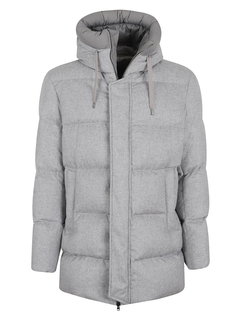 Herno Padded Quilted Casual Jacket With High Collar