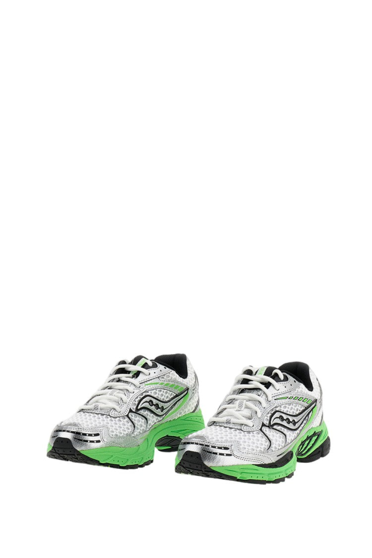 Saucony White Progrid Ride 1 Mesh Low-Top Sneakers