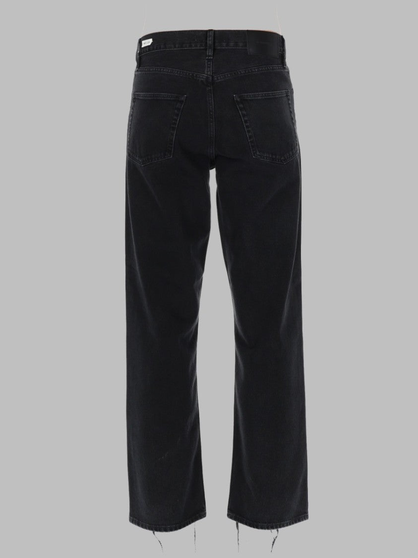 Sunflower Loose Fit Raw Hem Five-Pocket Jeans