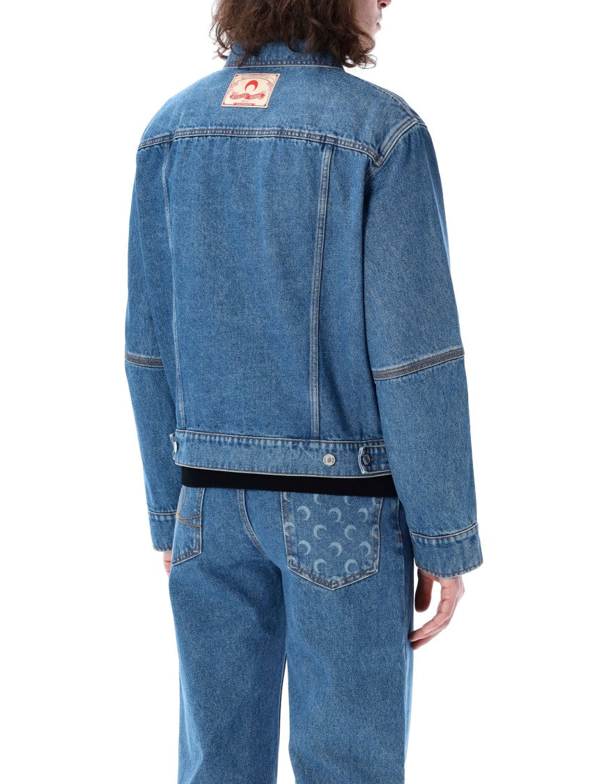 Marine Serre Moon Laser Denim Trucker Jacket