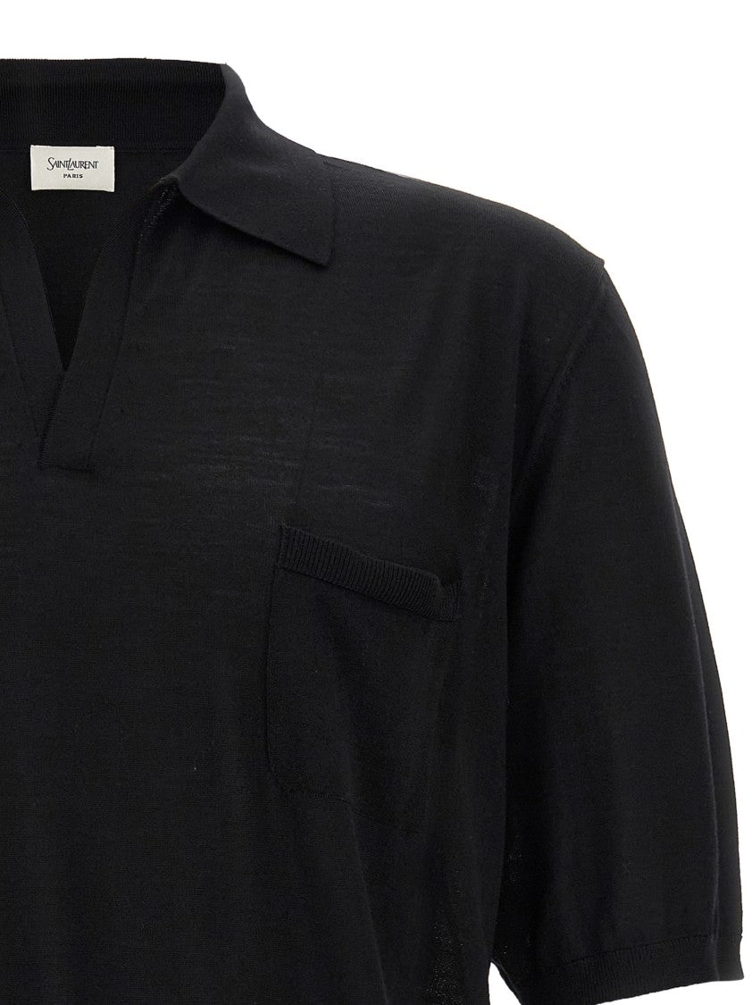 Saint Laurent Wool Polo Shirt