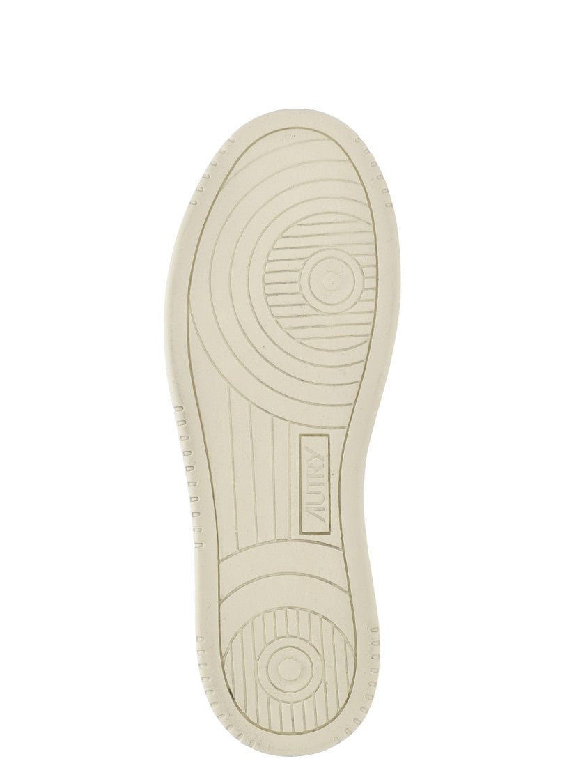 Autry White Medalist Low Red Heel Sneakers
