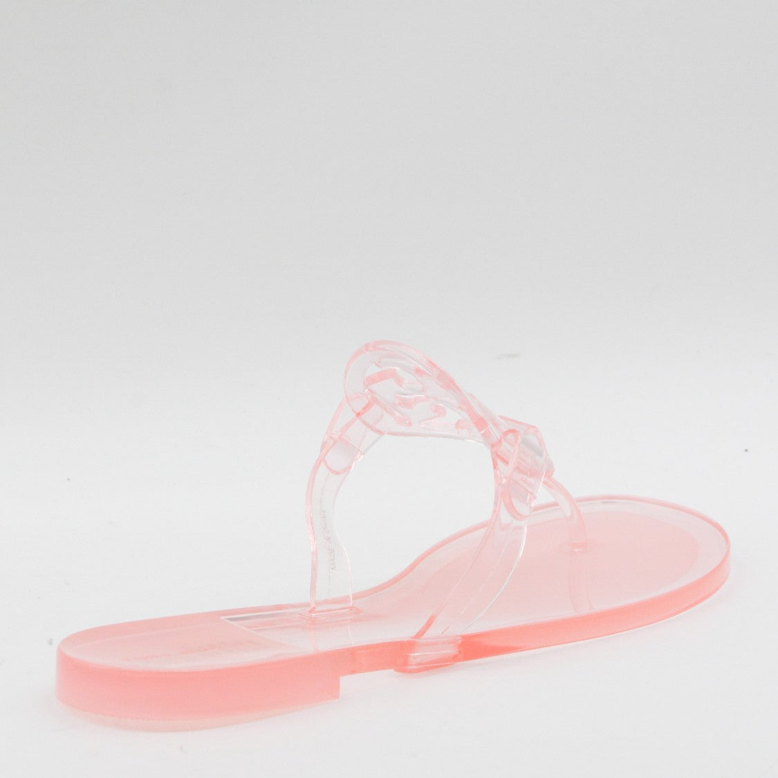Tory Burch Translucent Pink Flat Sandals With Thong Strap