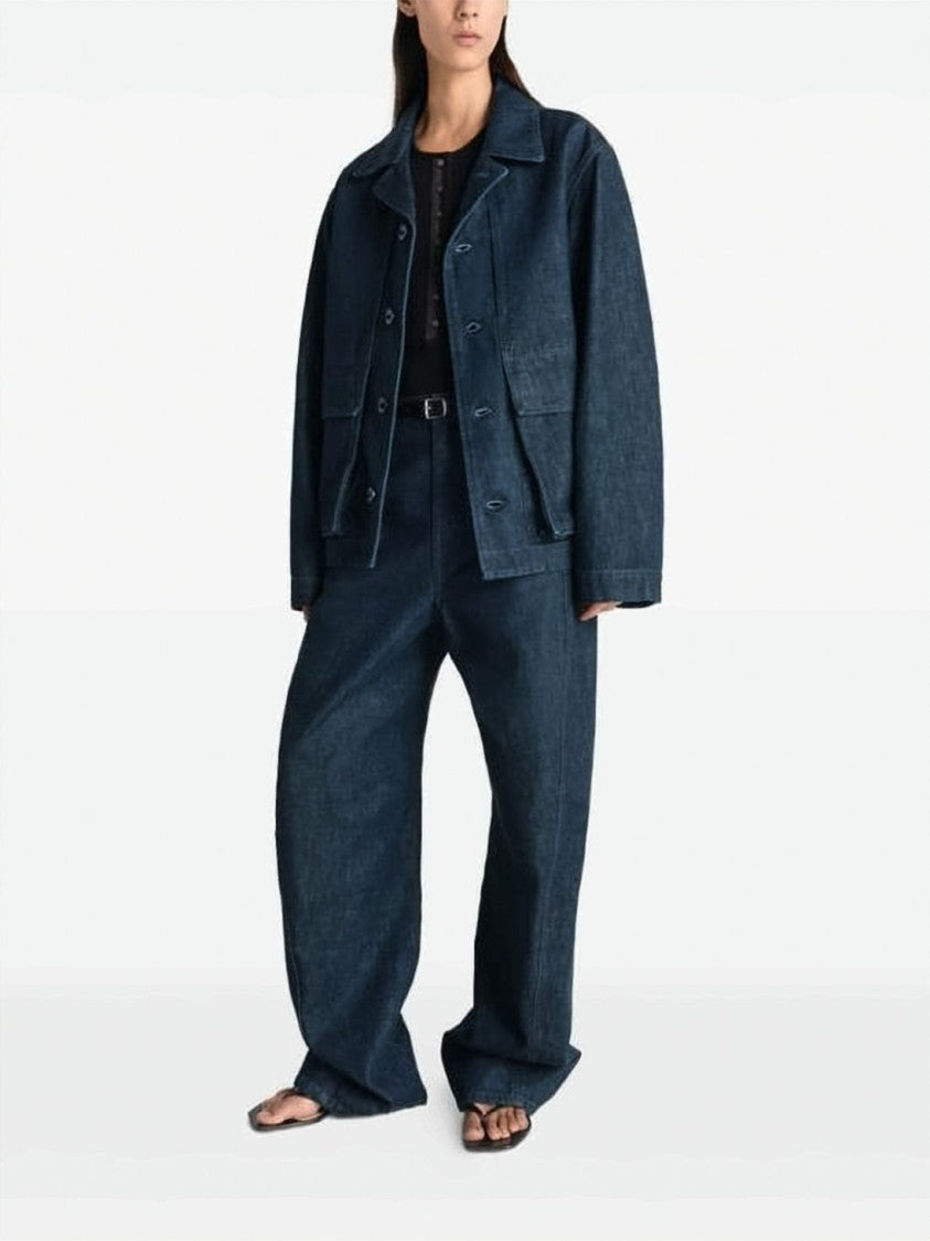 Lemaire Boxy Indigo Cotton Denim Jacket