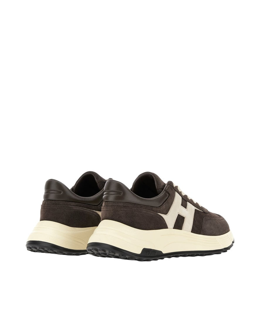 Hogan Brown Hyperlight Suede Leather Sneakers