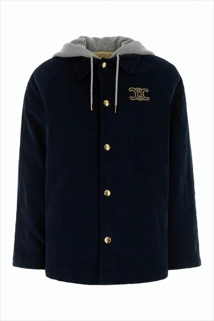 Celine Relaxed Fit Black Corduroy Jacket