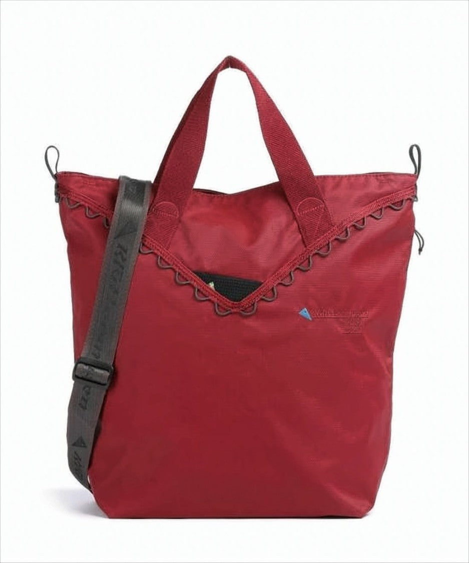 Klattermusen Deep Red Polyamide Duffle Bag With Scalloped Trim