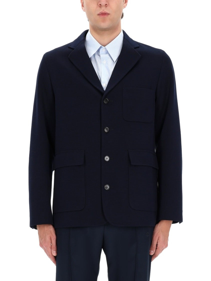 Gucci Tailored Single-Breasted Jacket With Notched Lapel And Three-Patch Pockets