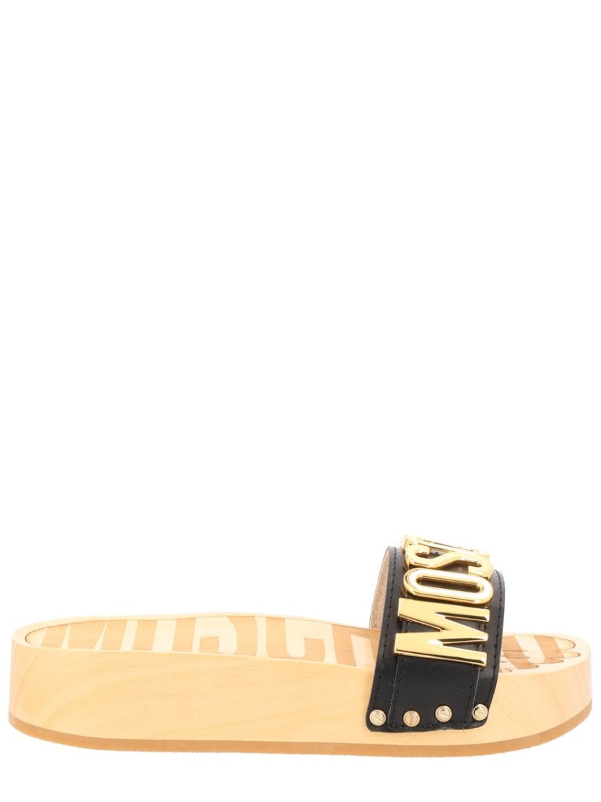Moschino Zebra Stripe Padded Straps Sandals