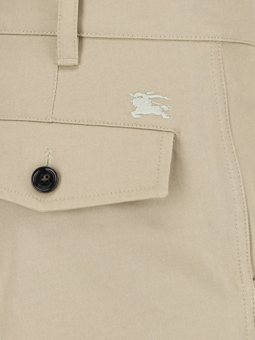 Burberry Beige Arthur Straight-Leg Cotton Trousers